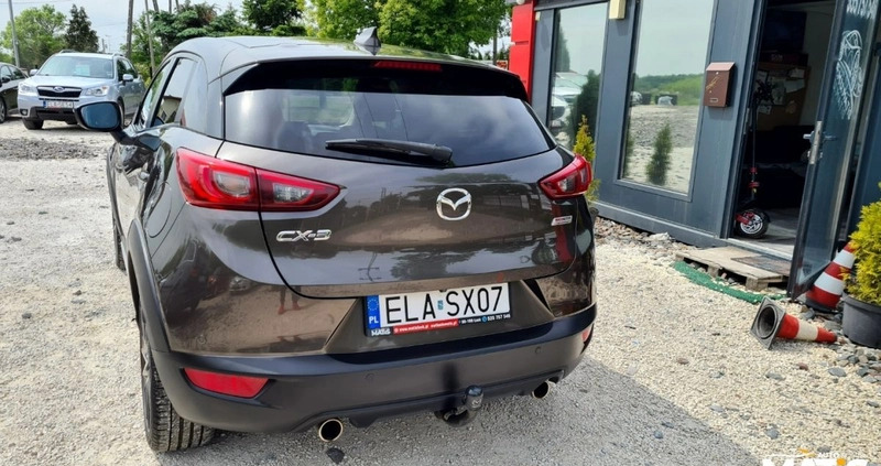 Mazda CX-3 cena 59900 przebieg: 209000, rok produkcji 2016 z Łowicz małe 781